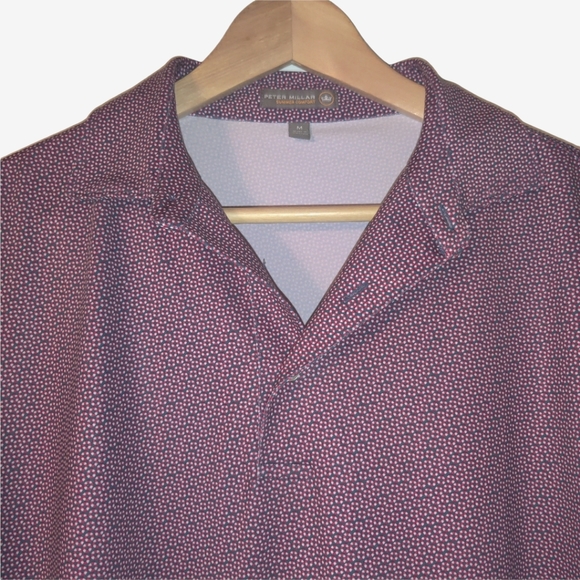 Men's Peter Millar Short Sleeve Stretch Collared Button Polo Shirt - Picture 9 of 11